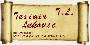 Tešimir Luković vizit kartica